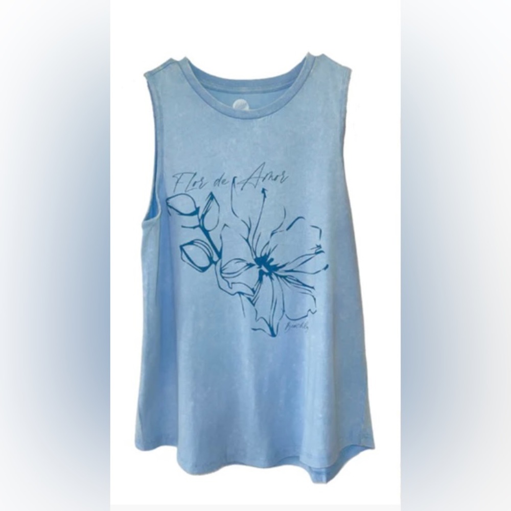 Beachly * Flor de Amor Tropical Floral Print Tank Size XS